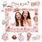 25 Pcs Hen Party Photo Booth Props, Hen Party Photo Props, Holiday Picture Decorations, Rose Gold Team Bride and Groom Selfie Frame Accessories for Wedding Engagement Bridal Bachelorette