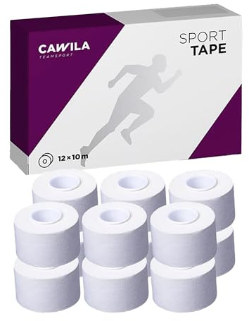 Cawila Academy Sporttape ECO, 12 Rollen im Set, 3,8cm x 10m, weiß Weiss, OneSize Ohne Geschlecht