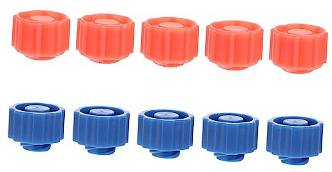 iplusmile 100Stücke Luer Lock Spritzenspitzenkappen Spritzenschutzabdeckungen für Labor Handwerk für Haustierfütterung Flüssigkeitsversiegelung Blaue