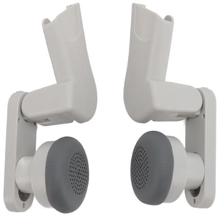 lvifloae VR Headset Earmuffs Professional Enhanced Sound Comfortable Wear VR Headset Volume Collector for Gaming Accessories Gray White ABS Material 2PCS