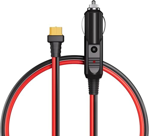 AFERIY Zigarettenanzünder zu XT60 Kabel Autoladegerät Stecker für Autos/LKWs zu Solar Generator,12/24V