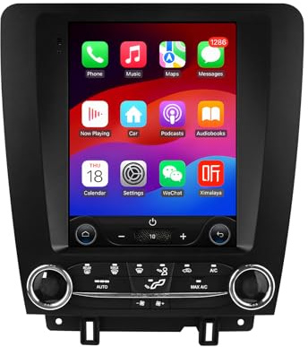 Android 14 9.7 Zoll-Autoradio Vertikaler Bildschirm für Ford Mustang 2010-2014 unterstützt kabelloses Carplay/Android Auto,Lenkradsteuerung,WLAN/4G,FM SWC WiFi 2GB & 64GB