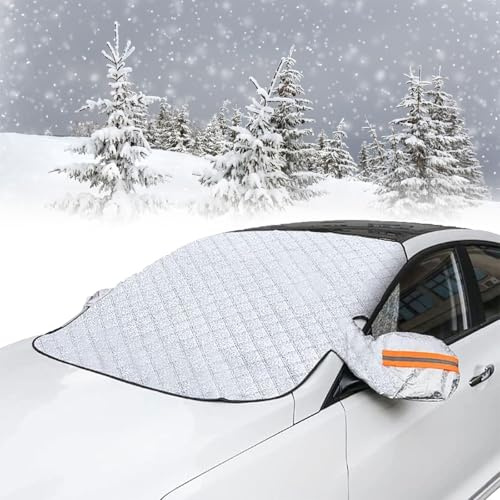 Auto Windschutzscheiben Abdeckung, Frontscheibenabdeckung, Frontscheibenabdeckung Scheibenabdeckung Auto Winter, Eisschutz Autoscheibenabdeckung, für gegen Schnee, EIS, Frost, Staub, 148x 90cm