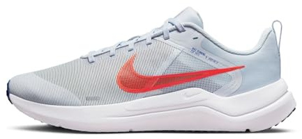 NIKE Downshifter 12 Men's Trainers DD9293 (Football Grey/Bright Crimson 006) UK 9 (EUR 44)