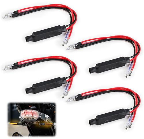 4 Stück LED Motorrad Lastwiderstand DC 12V 10W Motorradblinkerwiderstand | Motorrad LED Blinker Widerstände Adapter-Blinker-Fix-LED für Motorrad