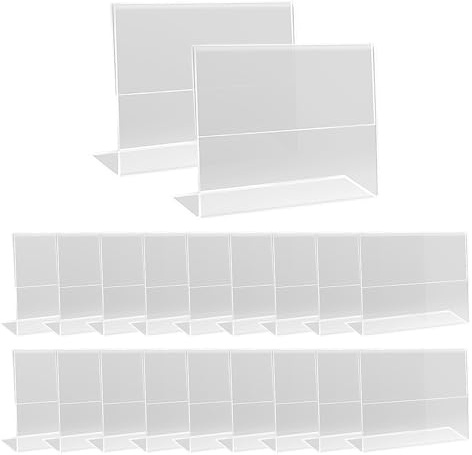 UMCHU 20 Stück Preisschilder Aufsteller, für Zuhause, Geschäft, Restaurant | Transparent, PET, 8x3x5.6 cm, aufrechtes Design, mit Schutzfolie versehen,zur Präsentation von Preisetiketten im Einzelhandel