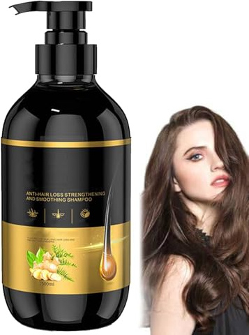 Deliston Shampoo Gegen Haarausfall, Shampoos gegen Haarausfall mit japanischem Ginseng und Bai Hei Ke, Deliston Anti Haarausfall Shampoo Ingwer, Pflanzenextrakt ShampooGegen Haarausfalls (1PC)