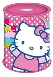 Hello Kitty Salvadanaio Rosa 12 cm x 10 cm, Tirelire in Metallo per Bambini e Fan di Hello Kitty