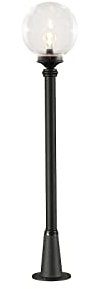 Konstsmide Orion 498-750 Wegeleuchte / B: 25cm T: 25cm H: 118cm / 1x60W / IP44 / lackiertes Aluminium / matt-schwarz