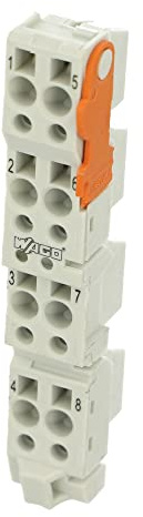 Wago 753-110 Klemmenblock, Grau, 74,3 mm, 12 mm