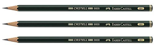 Castell 9000 Black Lead Pencils, 6H