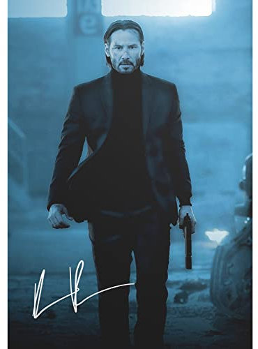 Keanu Reeves Zitat Foto gedrucktes Poster – aufgedruckte Unterschrift – 12x8 inches (30x20 cm) - John Wick
