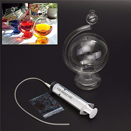 TuToy Wetter Glas Sturm Vorhersage Flasche Barometer blau Pigment Vase - Rot