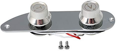 Silver Metal Prewired Guitar Control Plate Telecaster Control Plate