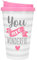 Depesche-To-Go-Taza de plástico (350 ml), diseño con Texto You Are Wonderful, Multicolor (2180.047)