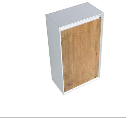 Seitenschrank Fiona - passend zum Badmöbel-Set - Beton-Optik/Eiche-Optik, Seitenschrank:Mit Seitenschrank Rechts, Farbe Schubladenfront:Eiche-Optik