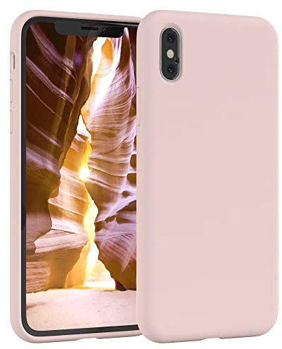EAZY CASE - Silikon Hülle für iPhone XS Max Hülle weich stoßfeste Schutzhülle mit Kameraschutz Handyhülle iPhone XS Max Silikonhülle Dünn mit Premium Schutz TPU Cover Phone Case in Altrosa Pastell