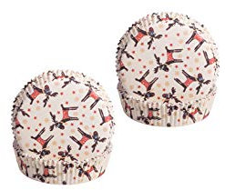 Demmler 2er Set Tarte Backform mit Elchmotiven – 2x12 Stück (24 Stück), stabile Einweg-Backformen aus hochwertigem Ofenkarton - ⌀ 7,5 cm - Made in Germany