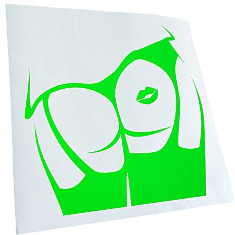- Autoaufkleber - Kiss my Ass - Küss meinen Arsch Aufkleber für Auto, Laptop, Fahrrad, LKW, Motorrad mehrfarbig JDM Decal Racing