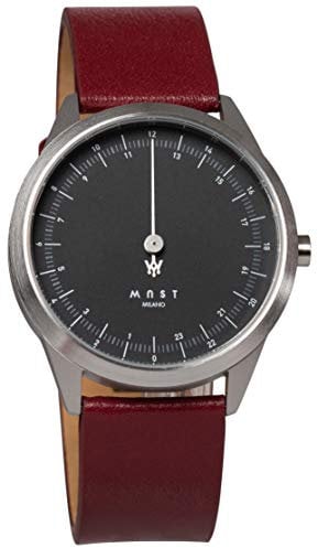 MAST MILANO A24-SL403M.BK.16I 24 Stunden Einzeigeruhr für Herren