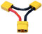 VUNIVERSUM Premium XT90 Seriell Serien Reihe Adapter 2X Male Stecker auf 1x Female Buchse Lipo Akku Ladekabel Kabel Adapterkabel Modellbau