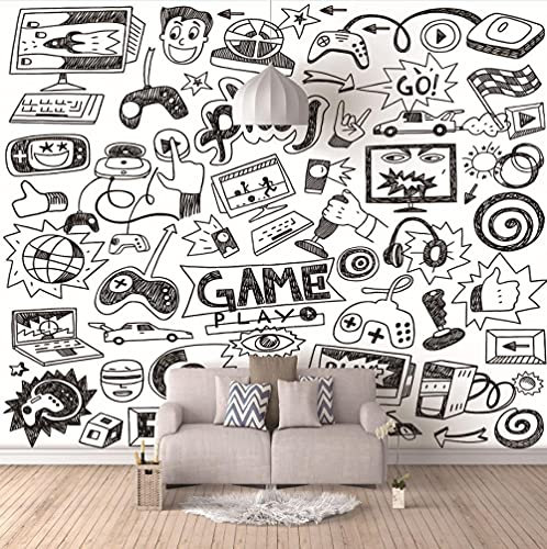 Fototapete Wohnzimmer Gamepad-Computer 3D Fototapeten Wandbild Motivtapeten Vlies-Tapeten Tier Mauer Fototapete Wald 200X150Cm