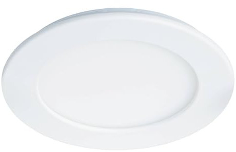 EGLO connect.z Smart-Home LED Bad-Einbaustrahler Fueva-Z, ultra flach, Ø 120 mm, ZigBee, App und Sprachsteuerung Alexa, Lichtfarbe (warmweiß-kaltweiß), dimmbar, Metall Einbauspot weiß, IP44
