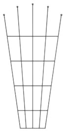 ELEO Rankgitter Brindisi groß anthrazit schwarz - fächerförmig 170x81 cm Rankhilfe für Kletterpflanzen wetterfest pulverbeschichtet - Spalier aus Metall massiv stabil - mit Wandhalterung für Hauswand