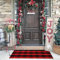 LEEVAN Checkered Door Mat 24x 51 Christmas Buffalo Plaid Rug Red and Black Christmas Doormats Washable Outdoor Porch Mat Laundry Room Rug Kitchen Runner Bathroom Mat Entryway Throw Rug for Layered