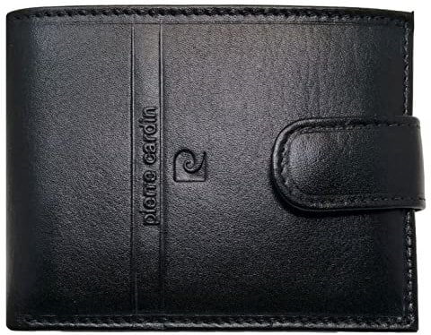 Pierre Cardin Portefeuille Homme Mince RFID, Cadeau, Avec Porte-Monnaie, Porte-Billets, Pour Garçon, Noir, Fine