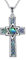 YFN Davidstern Halskette Sterling Silber Keltisches Kreuz Anhänger Abalone Muschel Kreuz Schmuck Geschenke für Damen Herren