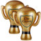 NUOBESTY Aufblasbarer Trophäenballon, 2 Stück, 3D-Trophäe, Ballon, Pokal mit Griff, Mylar-Ballon für Sportveranstaltungen, Spiele, Party-Dekoration