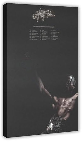 BSapp Travis Scott 'Utopia' Album Cover Poster Leinwand Poster Wandkunst Dekor Druck Bild Gemälde für Wohnzimmer Schlafzimmer Dekoration 60 x 90 cm