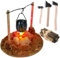 Johiux Weihnachten Wichtel Zubehör LED-Lagerfeuer,Miniatur Stadtflamme Mini Lagerfeuer Wichtelzubehör Miniatur Wichtel Zubehör,Wichtel Feuerstelle Miniatur Weihnachten Lagerfeuer Krippe Zubehö.