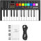 Professional Electronic Keyboard 25 Keys Keyboard Pad Arranger Portable Smart Music Screen Adjustable Knob Keys
