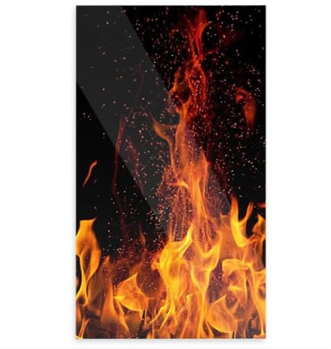 WANDURLAUB - Dein Bild auf Acryl - Basic Edition XXL - 60x50 cm Acrylglas - Brillanter Druck auf rahmenlosem Acryl inkl. Wandhalterung - Ultra HD Druck (01. Feuer)