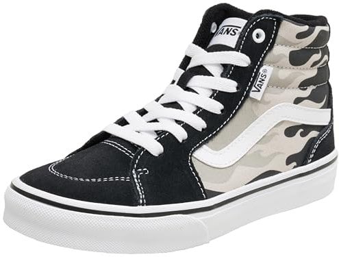 Vans Filmore Hi, Zapatillas para Unisex niños, Tonal Flames Grey/White, 38 EU