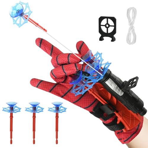 EKKONG Launcher Handschuhe Kinder, Spielzeug Handschuhe Karikatur Handgelenk Launcher, Spielzeuge Handschuhe Spinnennetz, Launcher Handschuh, für Kinder Cosplay Kostümrequisiten (I)