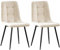 ANVOFONG Esszimmerstühle 2er Set,Küchenstuhl aus Leinenstoff,Polsterstühle mit Eisenfüßen,Stuhl Schlafzimmer,Wohnzimmer Stühle-Kaki