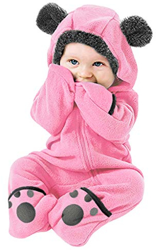MOVAWAKY Nouveau-Né BéBé Hiver Combinaison Neige,BéBé Fille Pull Manteaux d'hiver éPais Graphic Snowsuit Fleece Manteau Enfant BéBé Combinaison avec Bordure De Fourrure DéTachable | |