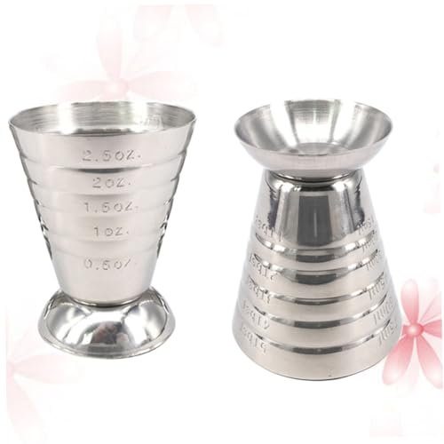 OFFSCH barra de jigger barra jigger de onzas vaso medidor taza de tiro de medición Silver
