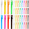 Lawei 40 Pack Mini Portable Travel Spray Bottle, 10ml 1/3oz Pen Clip Fine Mist Perfume Atomizer, Small Empty Frosted Sample Tube, Refillable Plastic Hand Pump Spray Container for Makeup, 8 Colors