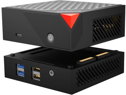 Ninkear Mini PC W-11, Mini Computer mit AMD Ryzen 7 8845HS(Bis zu 5.1GHz), 32GB DDR5 RAM 1TB M.2 SSD Micro Gaming PC, 4K Dreifach-Display, HDMI/DP/USB-C/WiFi 6/BT 5.2, Geeignet für Büro, Spiele