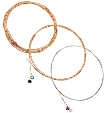 YARNOW Juego De 6 Cuerdas De Guitarra Acústica Folk Cuerdas De Acero Resistentes 0.11 Set Para Instrumentos Musicales Repuesto Adecuado Para Principiantes y Profesionales Música