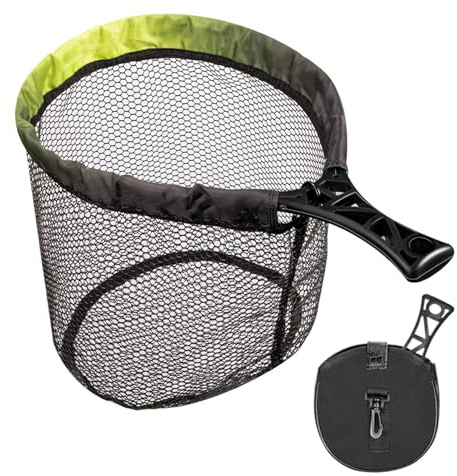 Fly Fishing Net | Foldable Landing Net | Foldable Compact Gear Mesh Landing Storage for Sports Kayak Transportation Outdoors Catfish Salmon Bass Catch Release Beginners