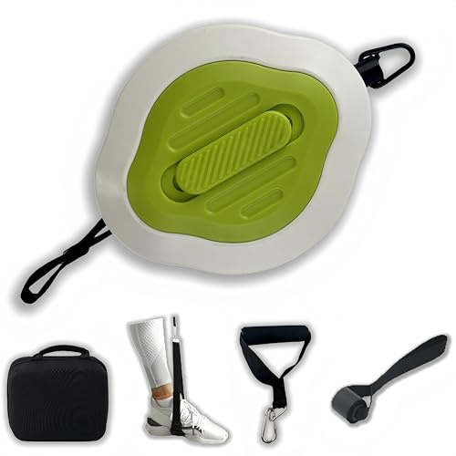 Tragbarer Kabelzug Fitnessgerät, Expander Fitness mit Verstellbarem Widerstand, Home Gym für Ganzkörpertraining für Zuhause, Büro & Reisen(Grün)