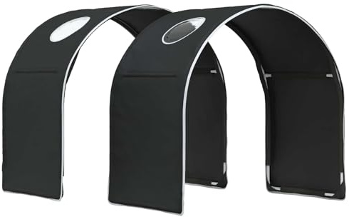 Ziaphsol Bettunnel 2er Set Schwarz 211 x 52,5 x 2 cm aus Polyester für Bettzubehör, als Bettrahmen Lattenrost Bettkasten Zubehör für Schlafzimmer Innenbereich