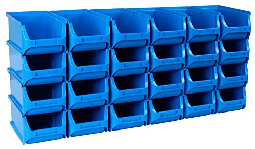 kaiserkraft | Sichtlagerkasten | LxBxH 160 x 100 x 75 mm | VE 24 Stk | blau