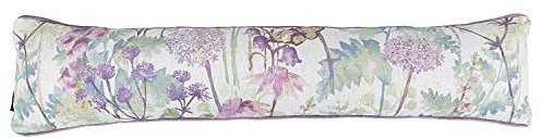 McAlister Textiles Wildflower Boudin Décoratif en Lin pour Bas de Porte – Isolation Phonique et Calfeutrage Contre Le Froid - 18cm x 90cm