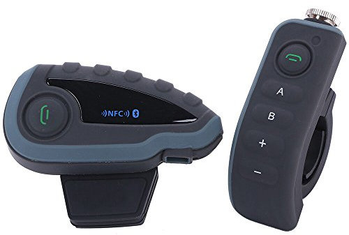 V8 BT Interphone Bluetooth para moto con mando a distancia FM NFC 5 Riders de comunicación de 1200 m intercomunicador V8 motos